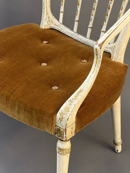 Georgian Painted Neoclassical Armchair