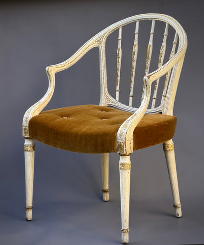 Georgian Painted Neoclassical Armchair