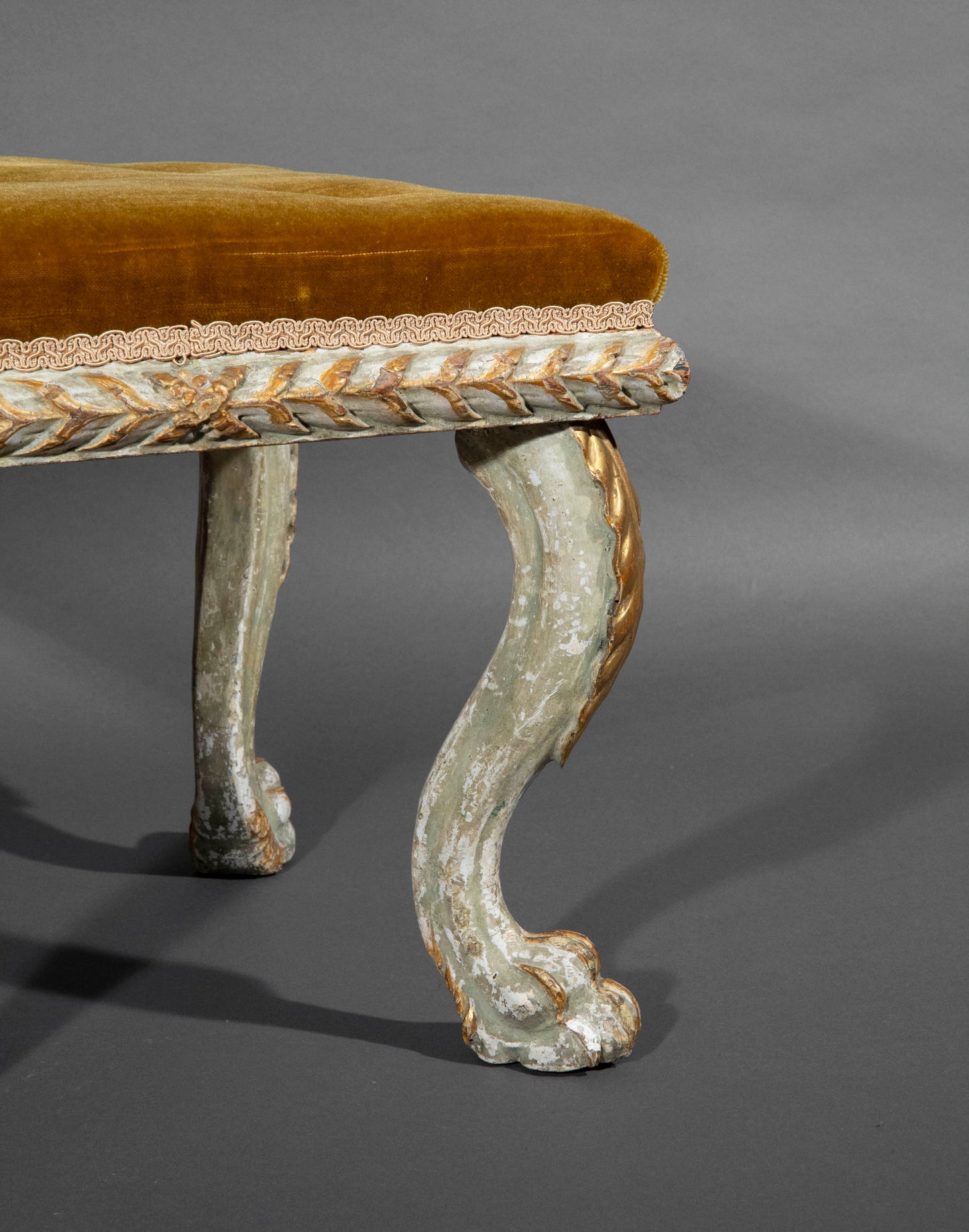 19th Century Italian Painted Stool or Bench
