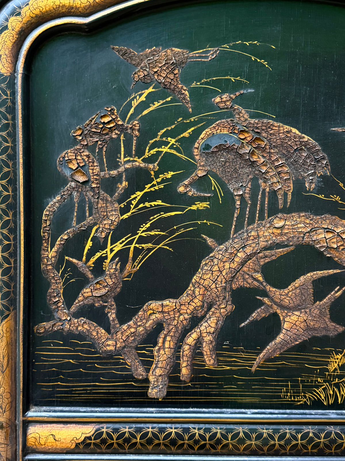 19th Century Chinese Lacquer Screen