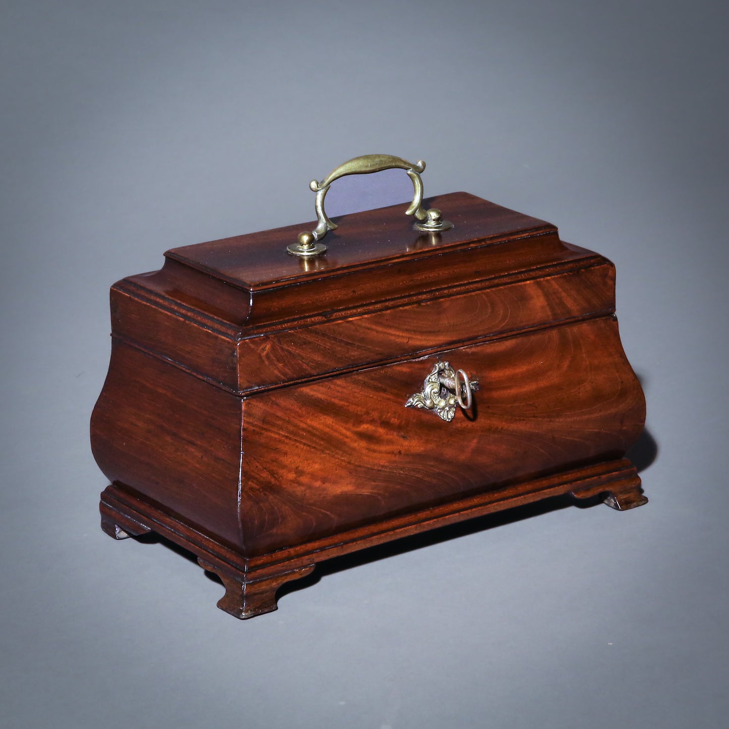 18th Century George III Period Bombe Tea Caddy