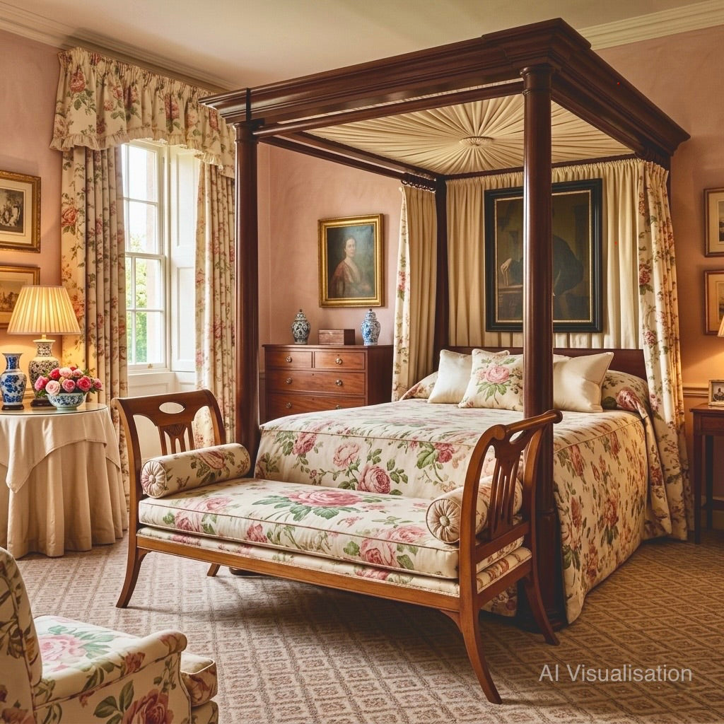 Early 19th Century Mahogany Four Poster Canopy Bed
