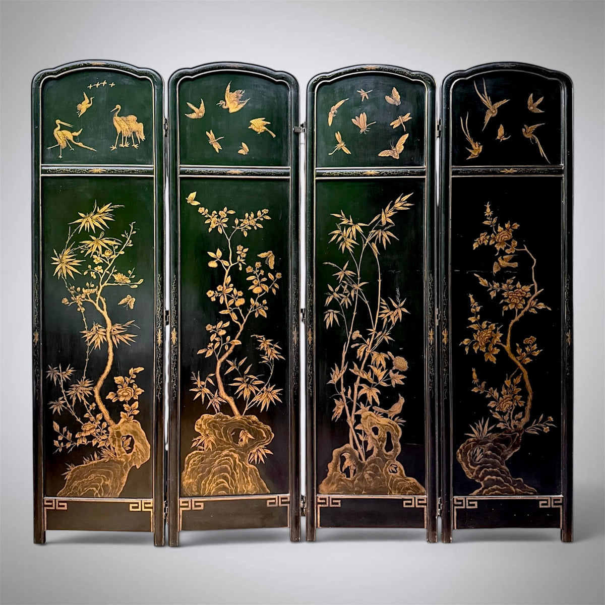 19th Century Chinese Lacquer Screen