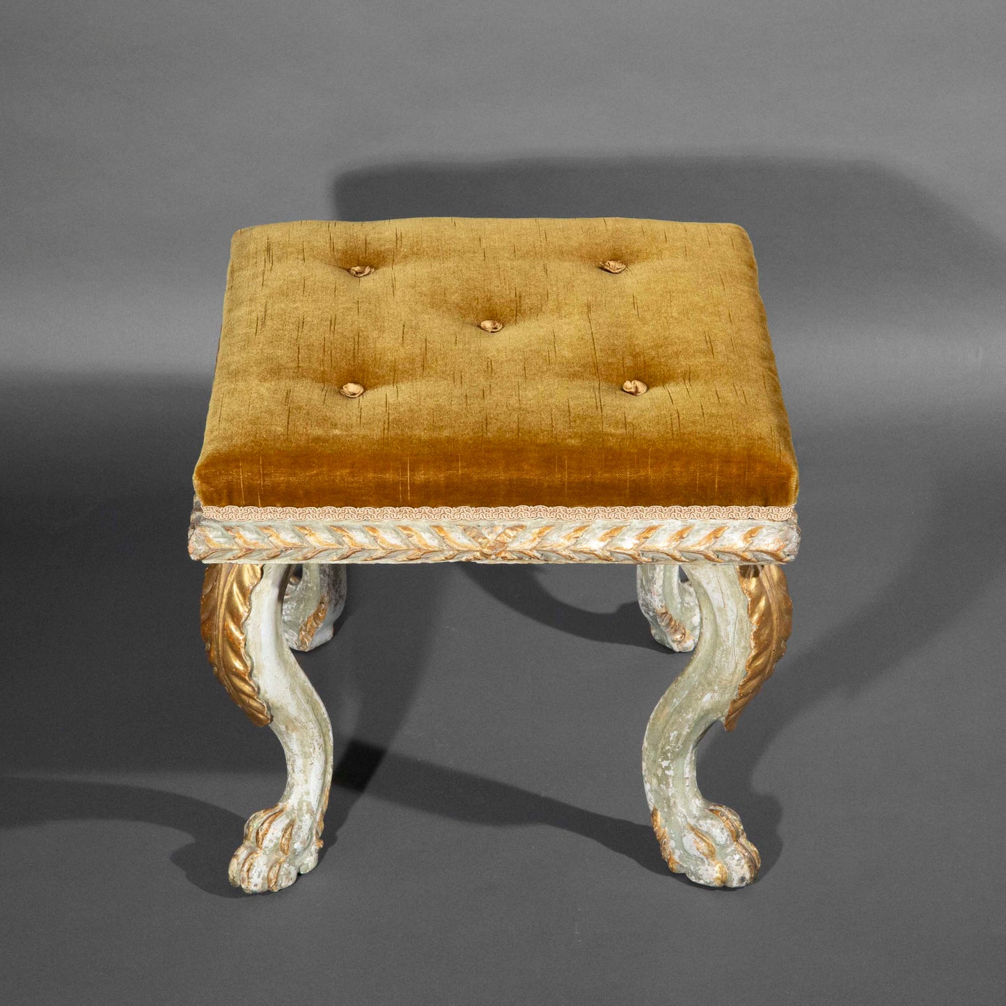 19th Century Italian Painted Stool or Bench
