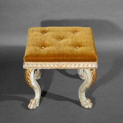 19th Century Italian Painted Stool or Bench
