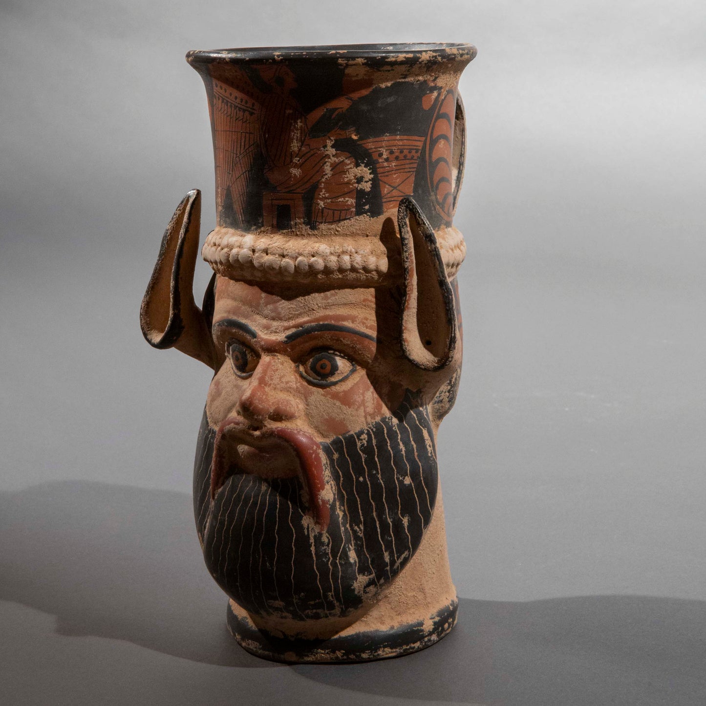 Grand Tour Pottery Satyr’s Head Lamp