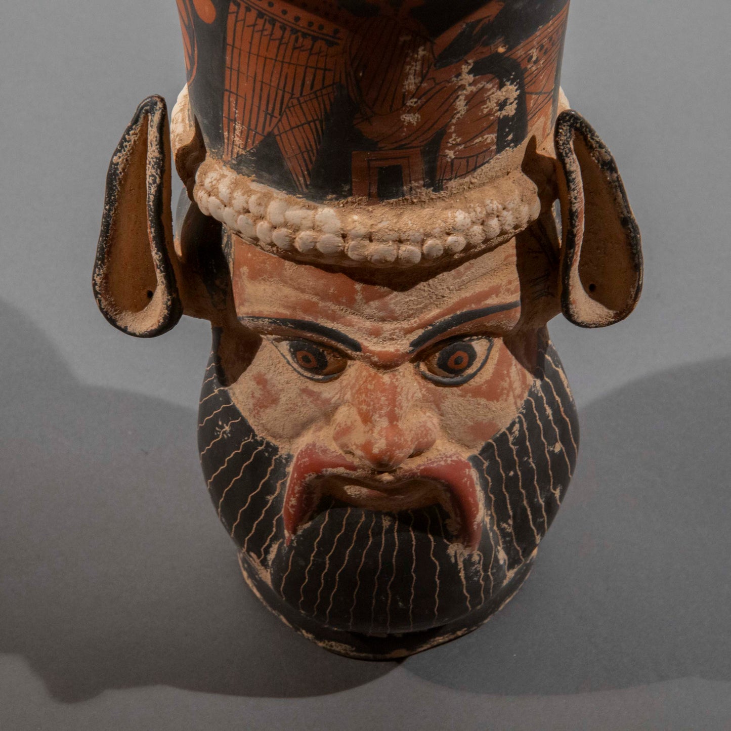 Grand Tour Pottery Satyr’s Head Lamp