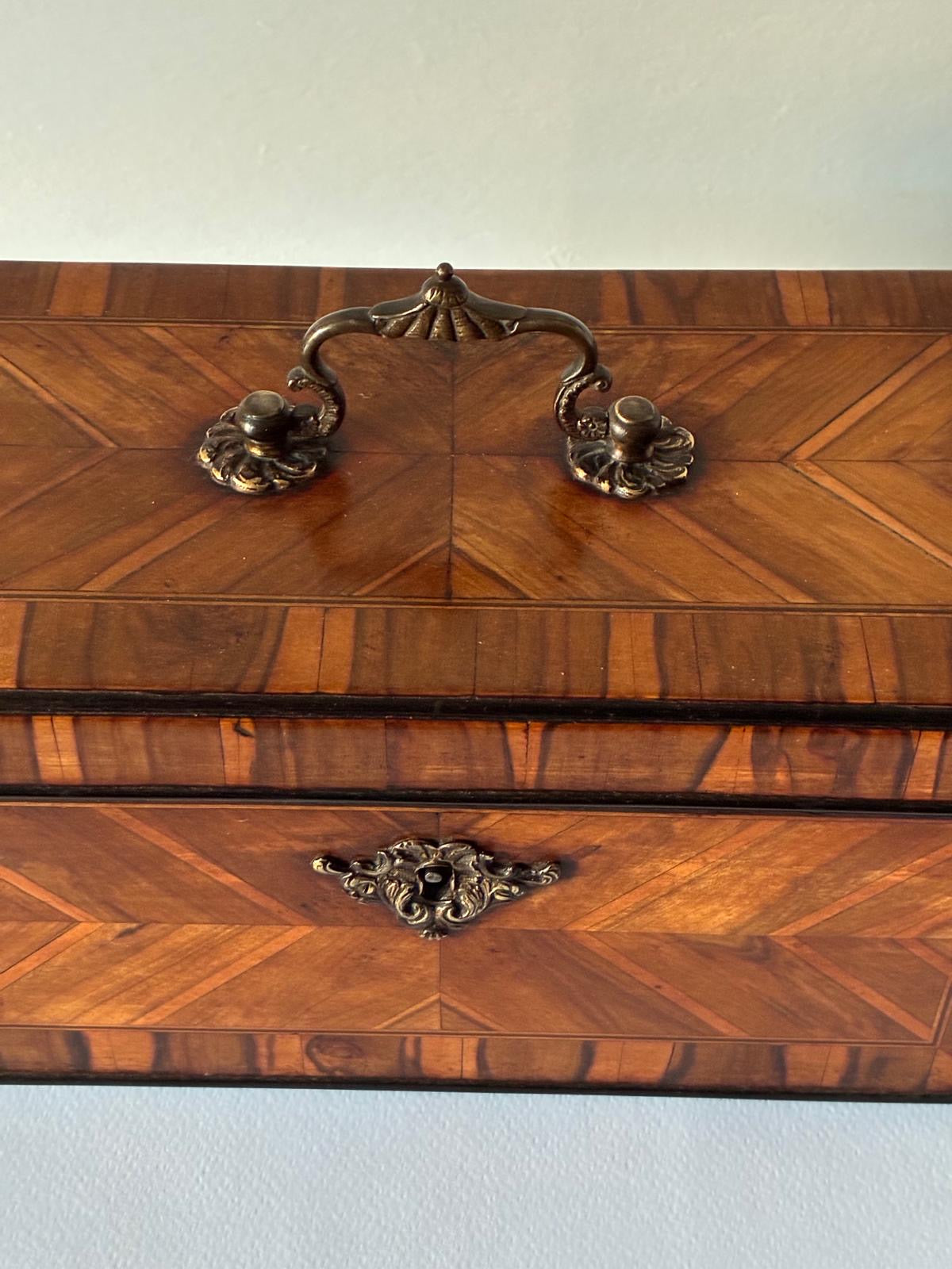 George II Period Parquetry Cocuswood Tea Caddy