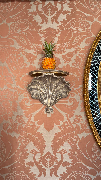 Pair of 18th Century Style Silvered Scallop-Shell Wall Brackets