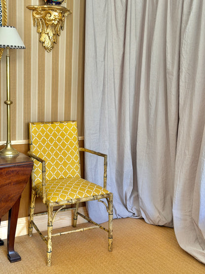 Painted Faux Bamboo Armchairs, Early 20th Century — 4 Pairs Available