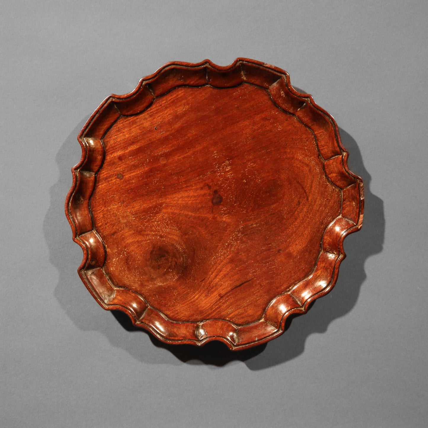 18th Century Pie-Crust Mahogany Tray