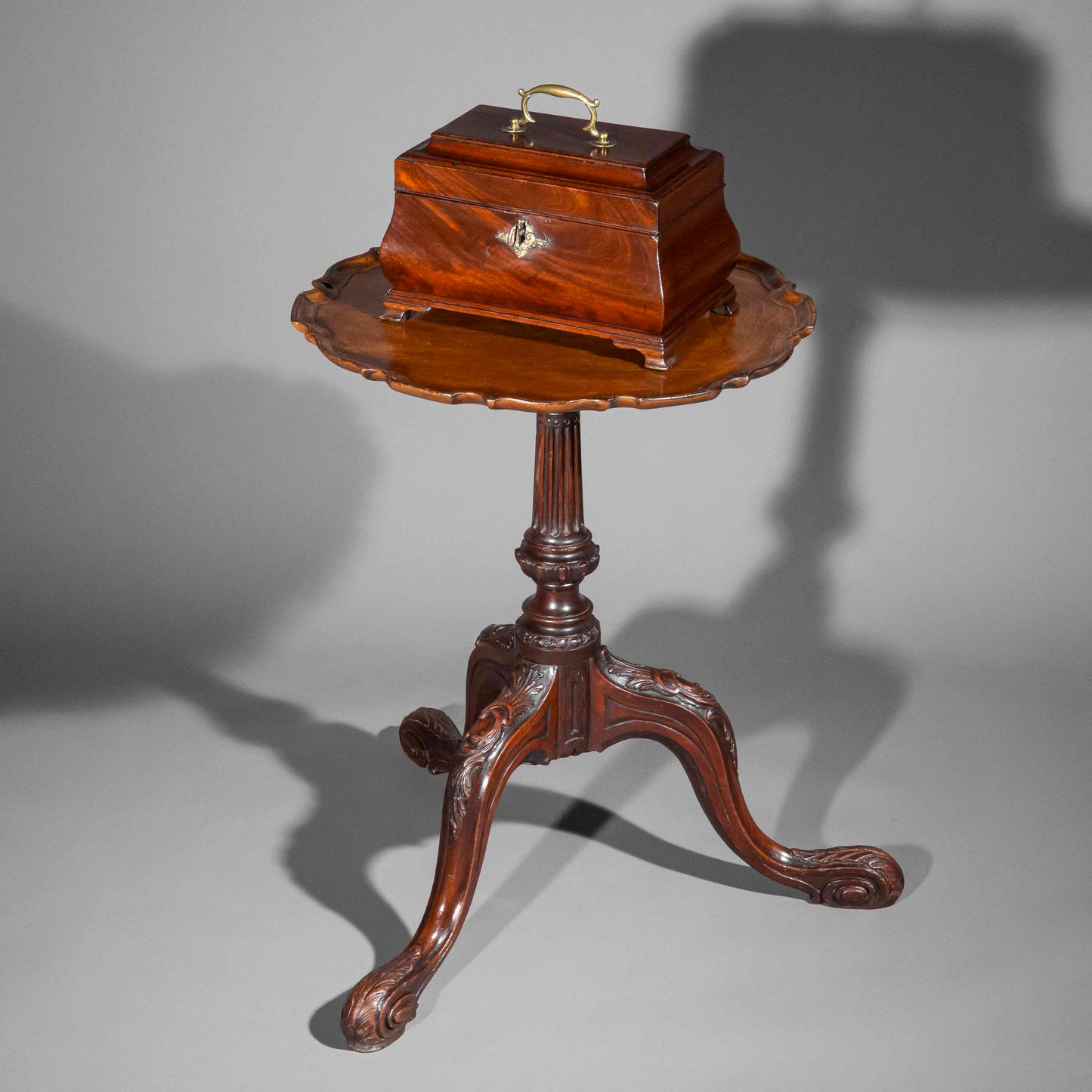 18th Century George III Period Bombe Tea Caddy