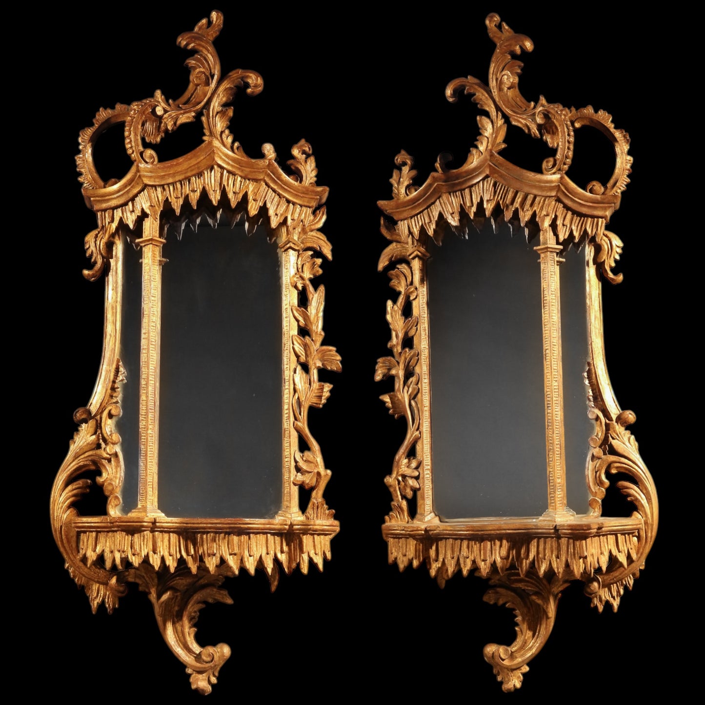 Pair of 19th Century Giltwood Wall Mirrors