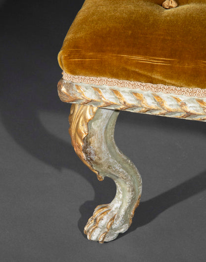19th Century Italian Painted Stool or Bench