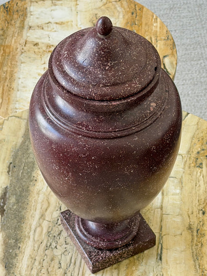 Large 18th Century Imperial Red Porphyry Vase
