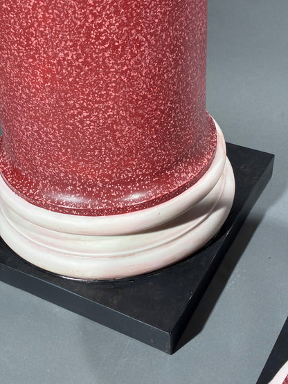 Large Faux Porphyry Columns or Stands