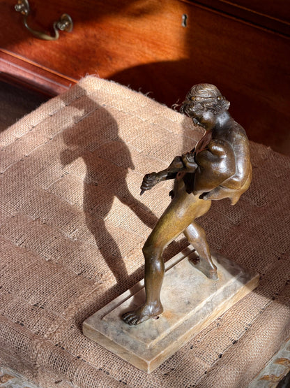19th Century Grand Tour Bronze Sculpture of Faun