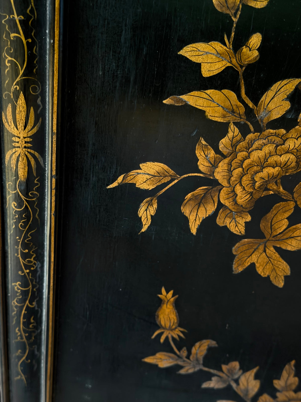 19th Century Chinese Lacquer Screen
