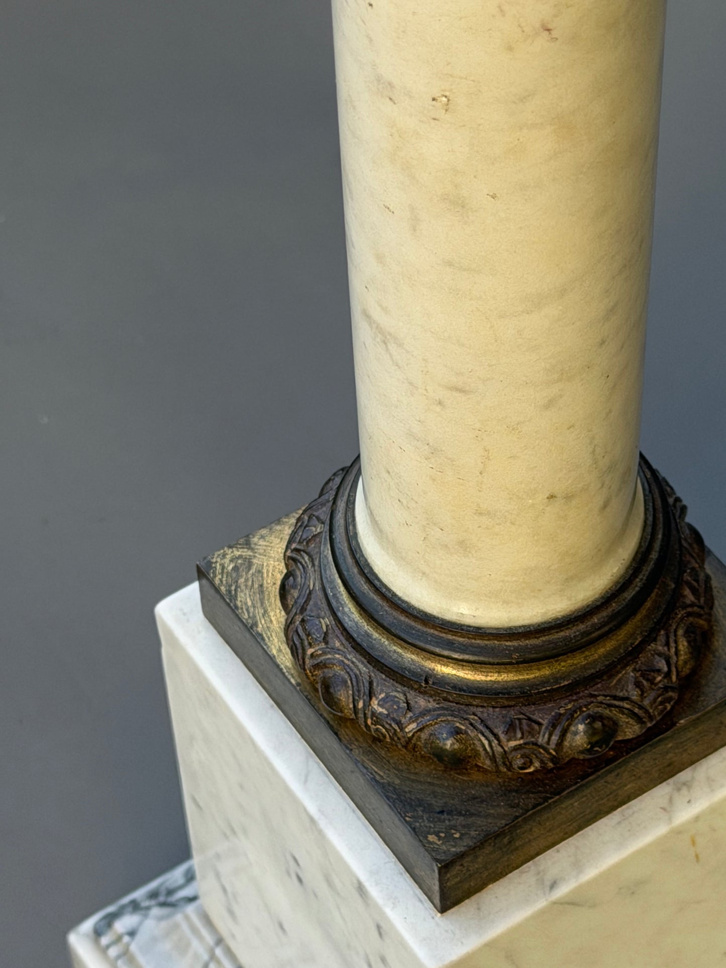 Early 19th Century Marble Column Lamp