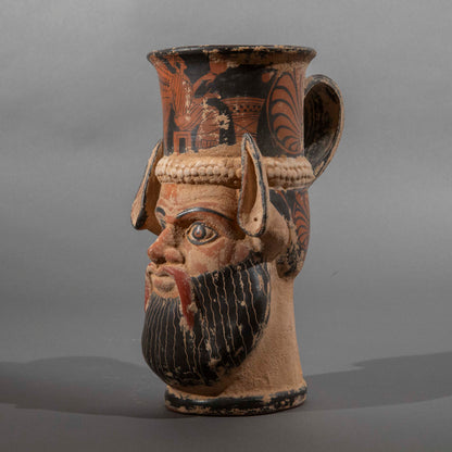 Grand Tour Pottery Satyr’s Head Lamp