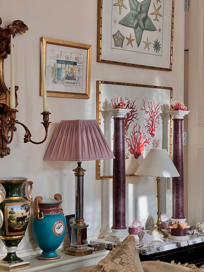 Pair of Polished Metal Table Lamps
