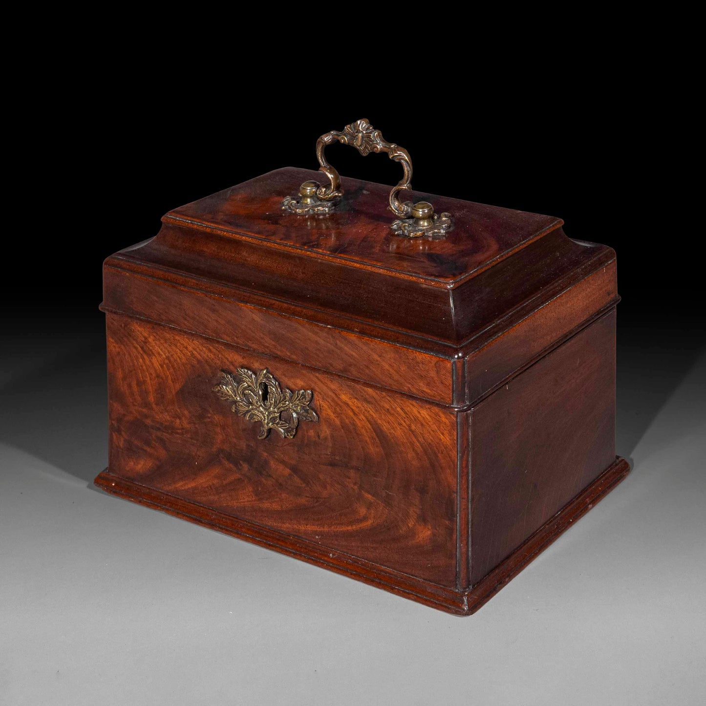 18th Century George III Period Mahogany Tea Caddy