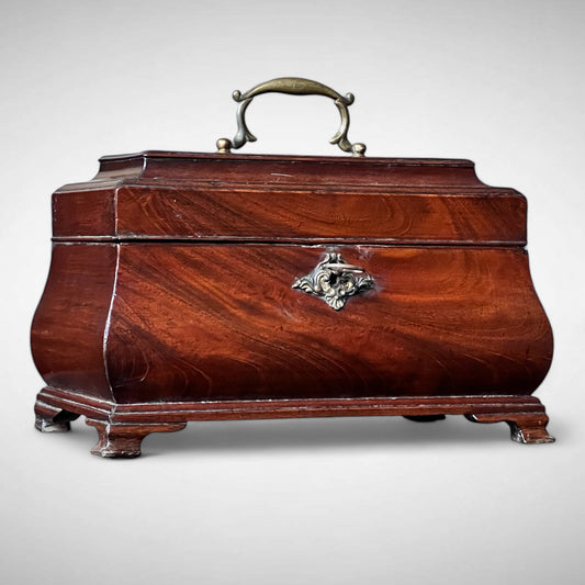 18th Century George III Period Bombe Tea Caddy