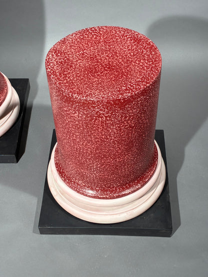 Large Faux Porphyry Columns or Stands