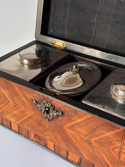 George II Period Parquetry Cocuswood Tea Caddy