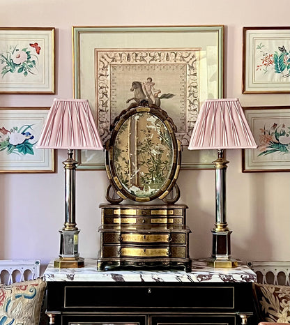 Pair of Polished Metal Table Lamps