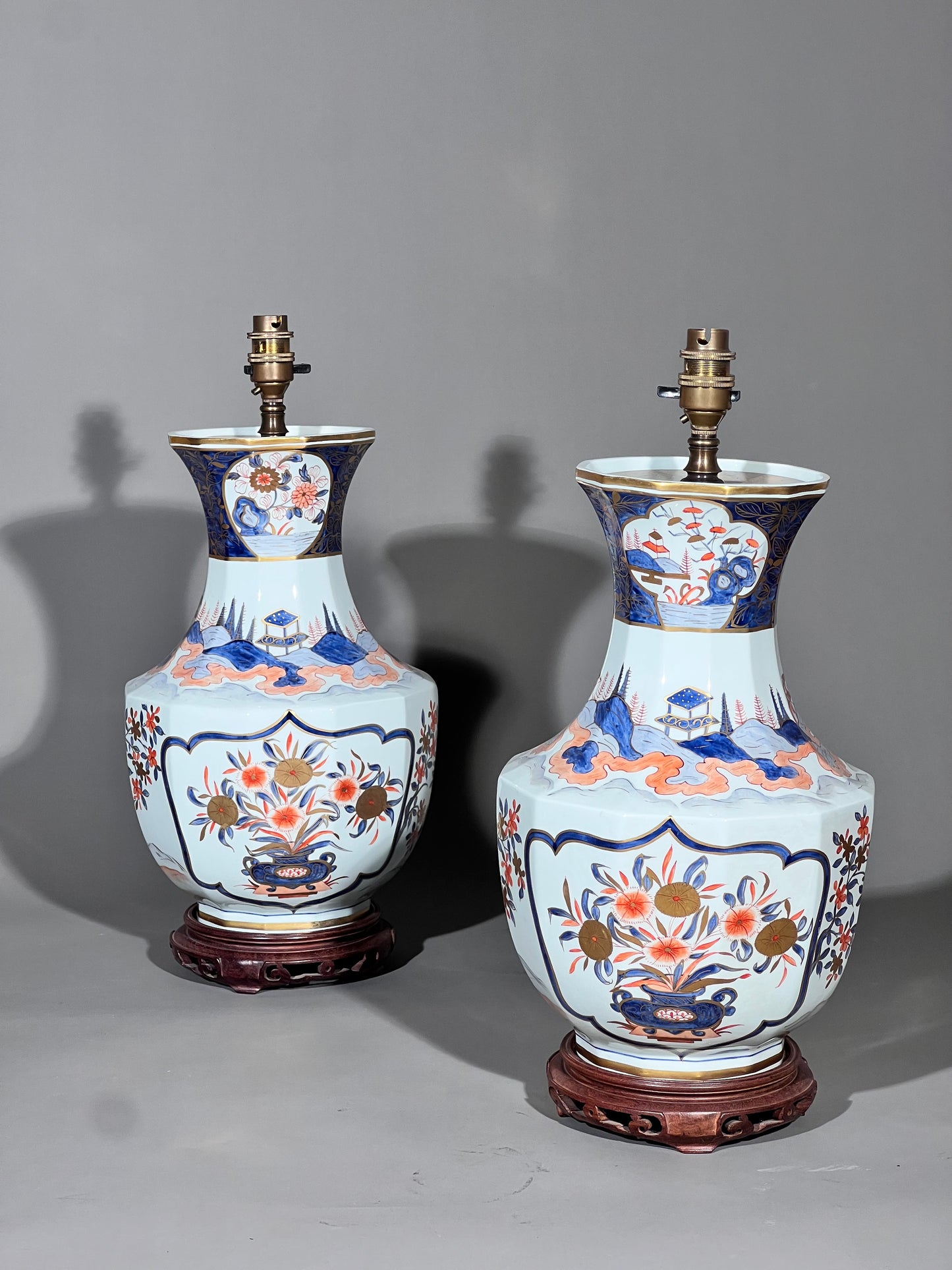 Pair of Imari Table Lamps