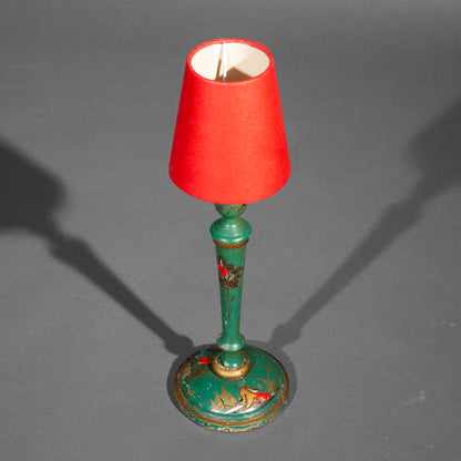 Green Chinoiserie Candlestick Lamp