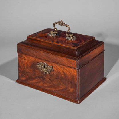 18th Century George III Period Mahogany Tea Caddy