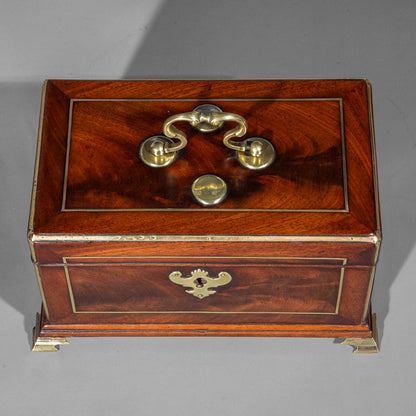 Mid-18th Century George II Period Tea Caddy, Attributed to Landall & Gordon