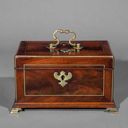 Mid-18th Century George II Period Tea Caddy, Attributed to Landall & Gordon