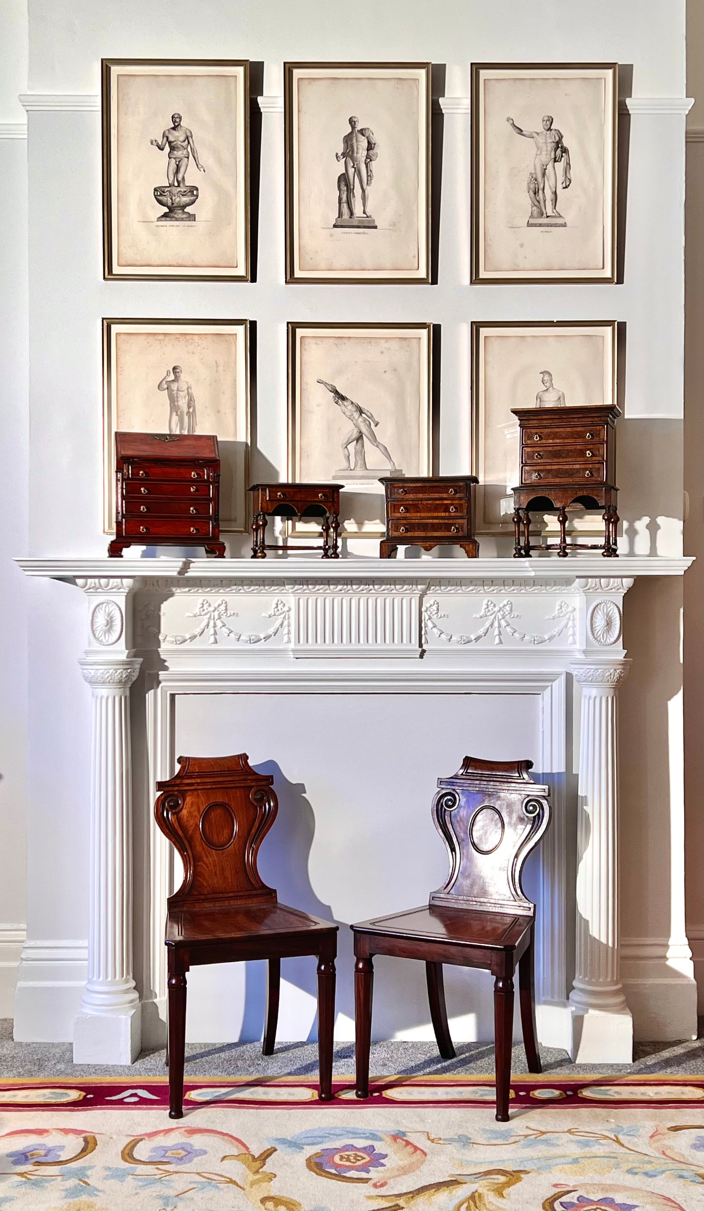 Regency Hall Chairs, attributed to Banting and France