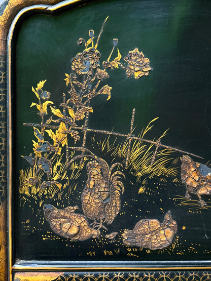 19th Century Chinese Lacquer Screen
