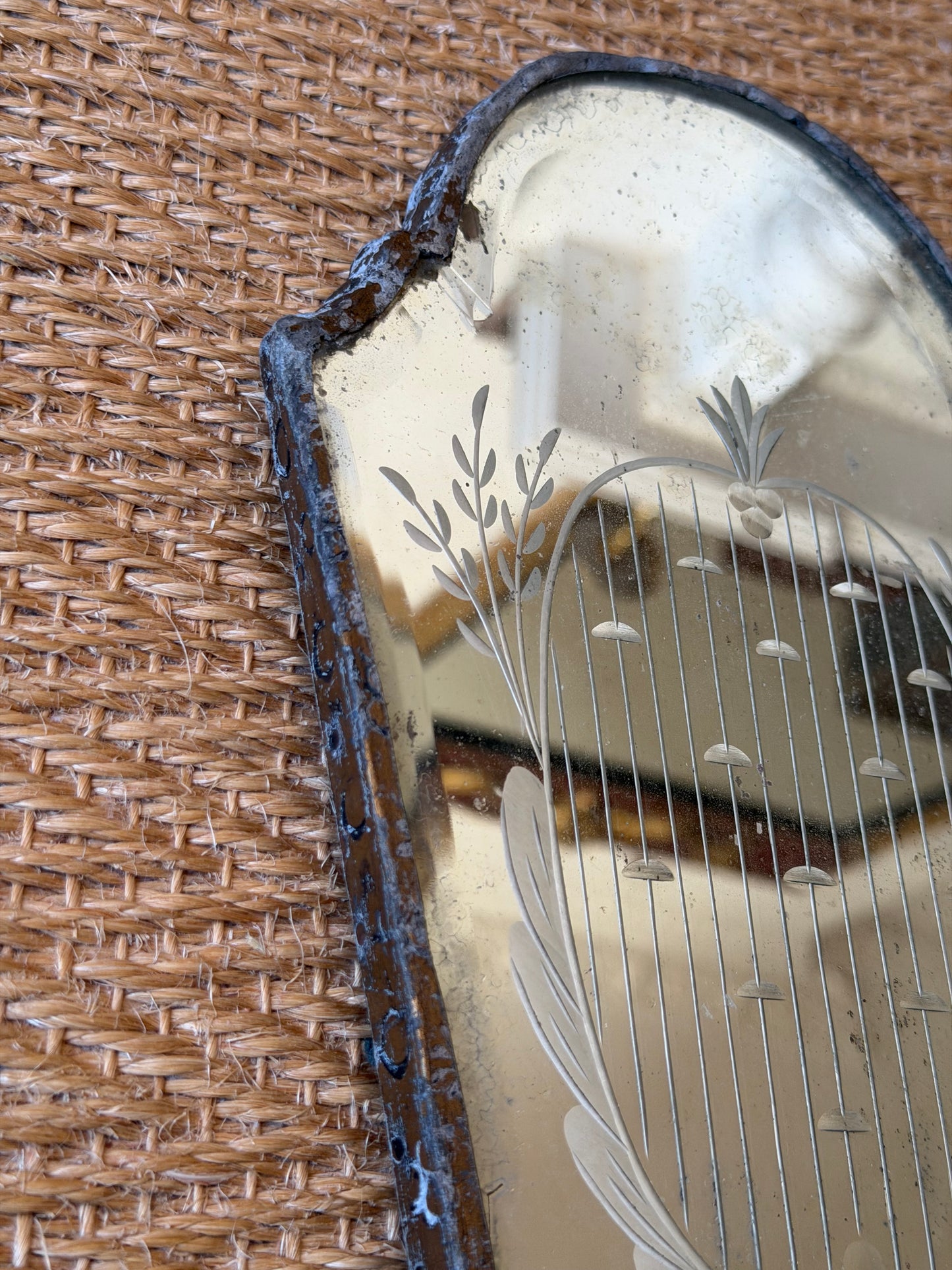 Venetian Etched Mirror Wall Lights