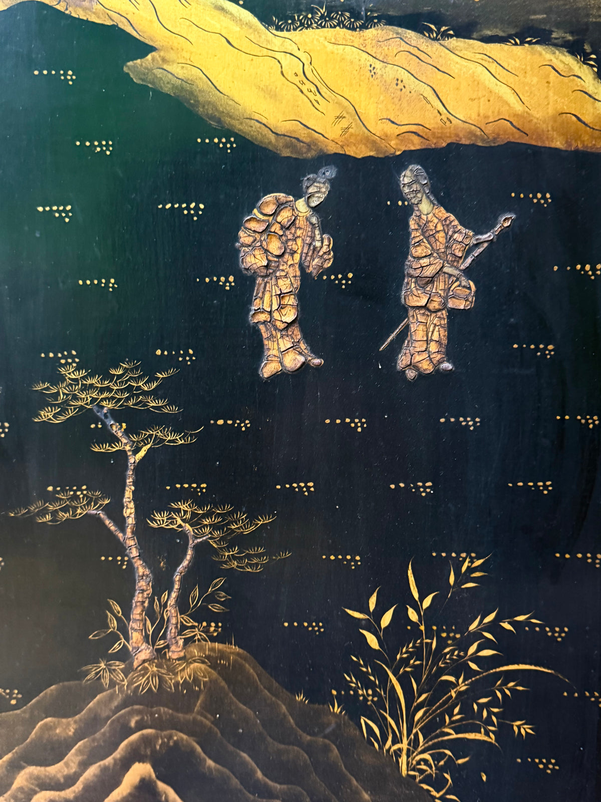 19th Century Chinese Lacquer Screen