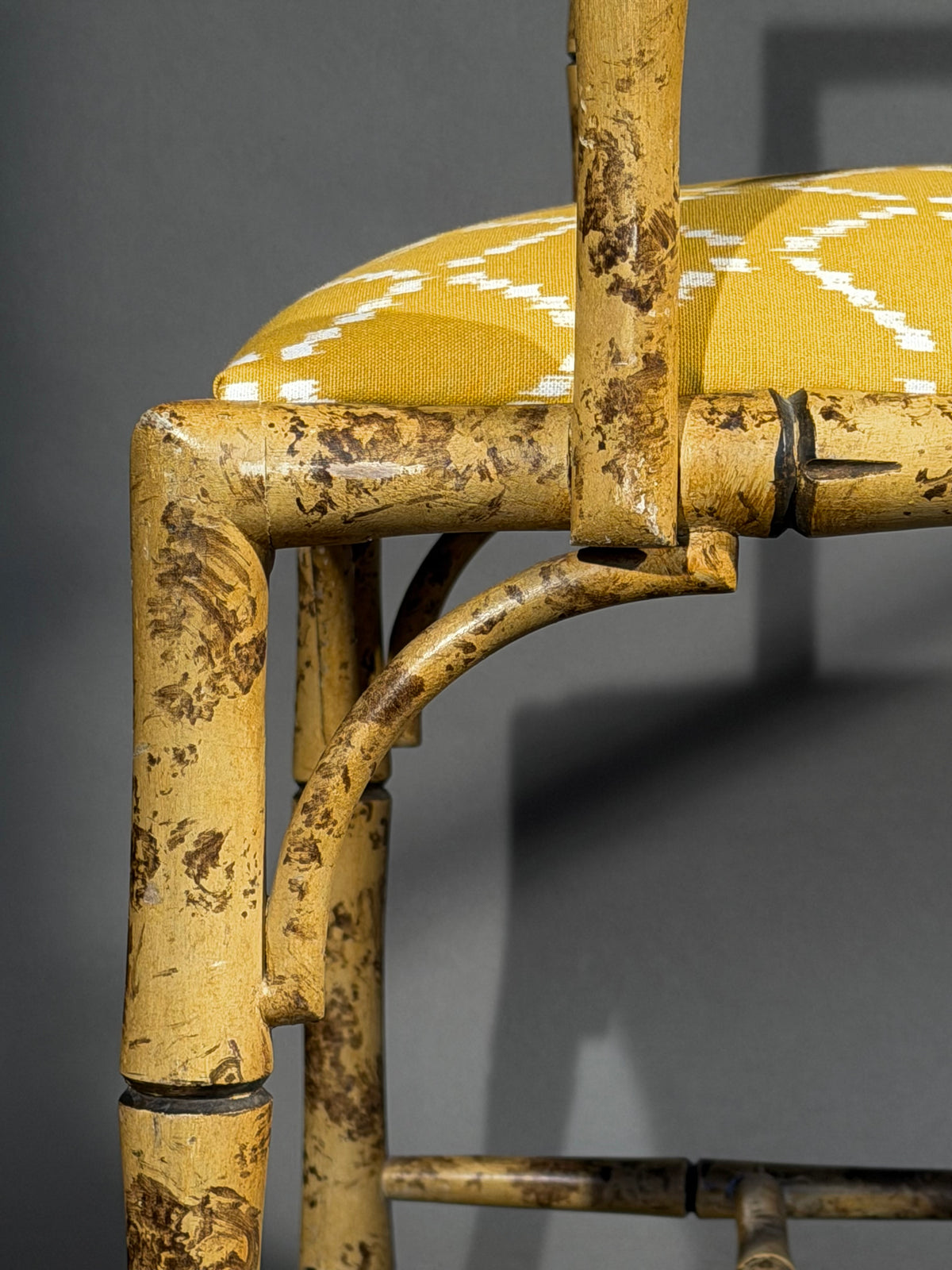 Painted Faux Bamboo Armchairs, Early 20th Century — 4 Pairs Available