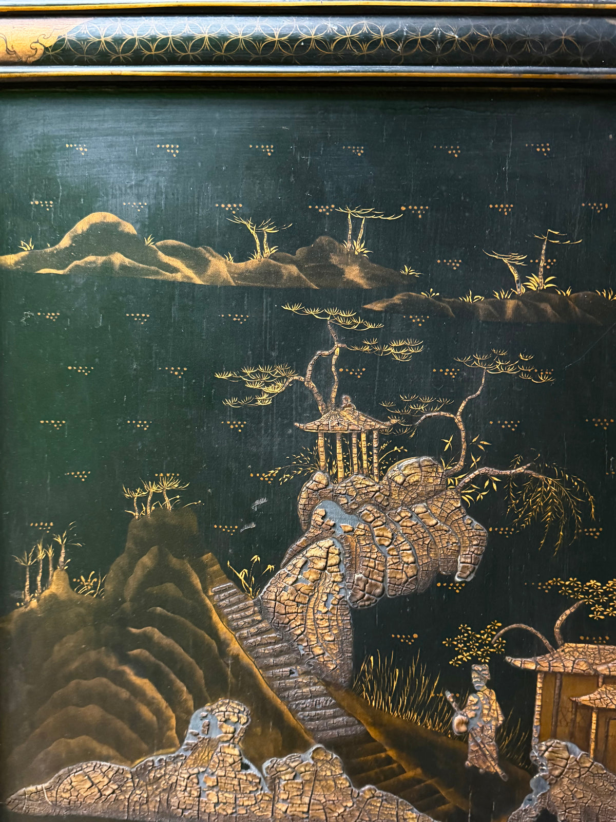 19th Century Chinese Lacquer Screen