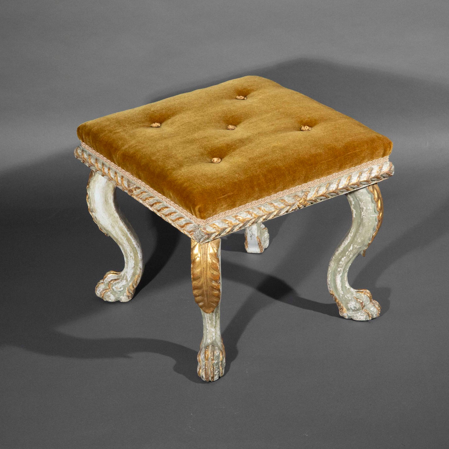 19th Century Italian Painted Stool or Bench