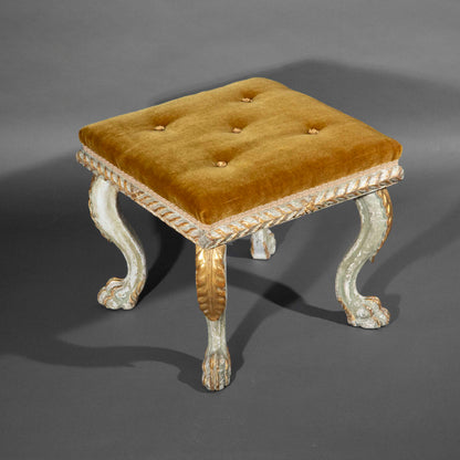 19th Century Italian Painted Stool or Bench