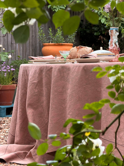 Galatina Rosé Damask Tablecloth