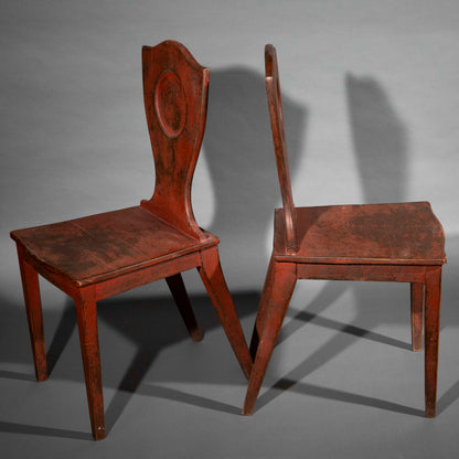 Neoclassical Painted Hall Chairs