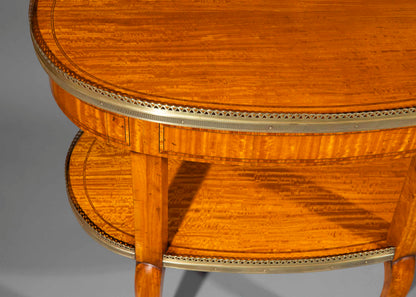 Pair of 19th Century Satinwood Two-Tier Side Tables
