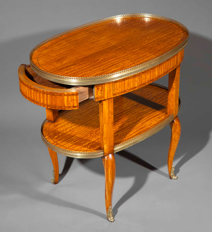 Pair of 19th Century Satinwood Two-Tier Side Tables