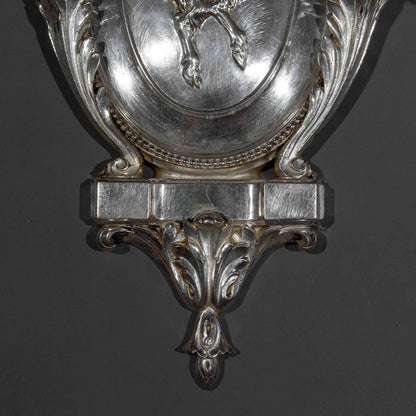 Pair of Early 20th Century Silvered Bronze Wall Lights