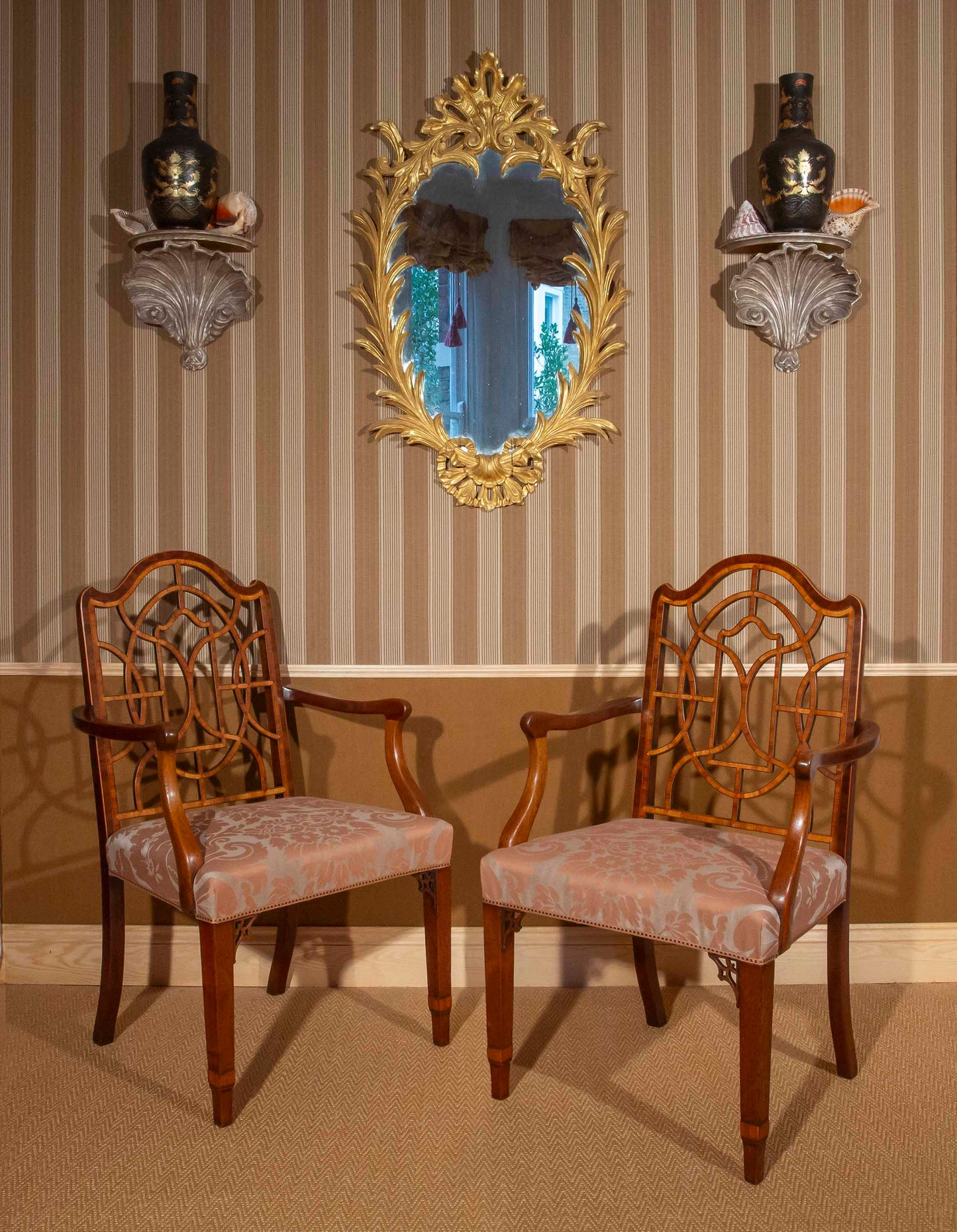 pair of 18th century Hepplewhite armchairs