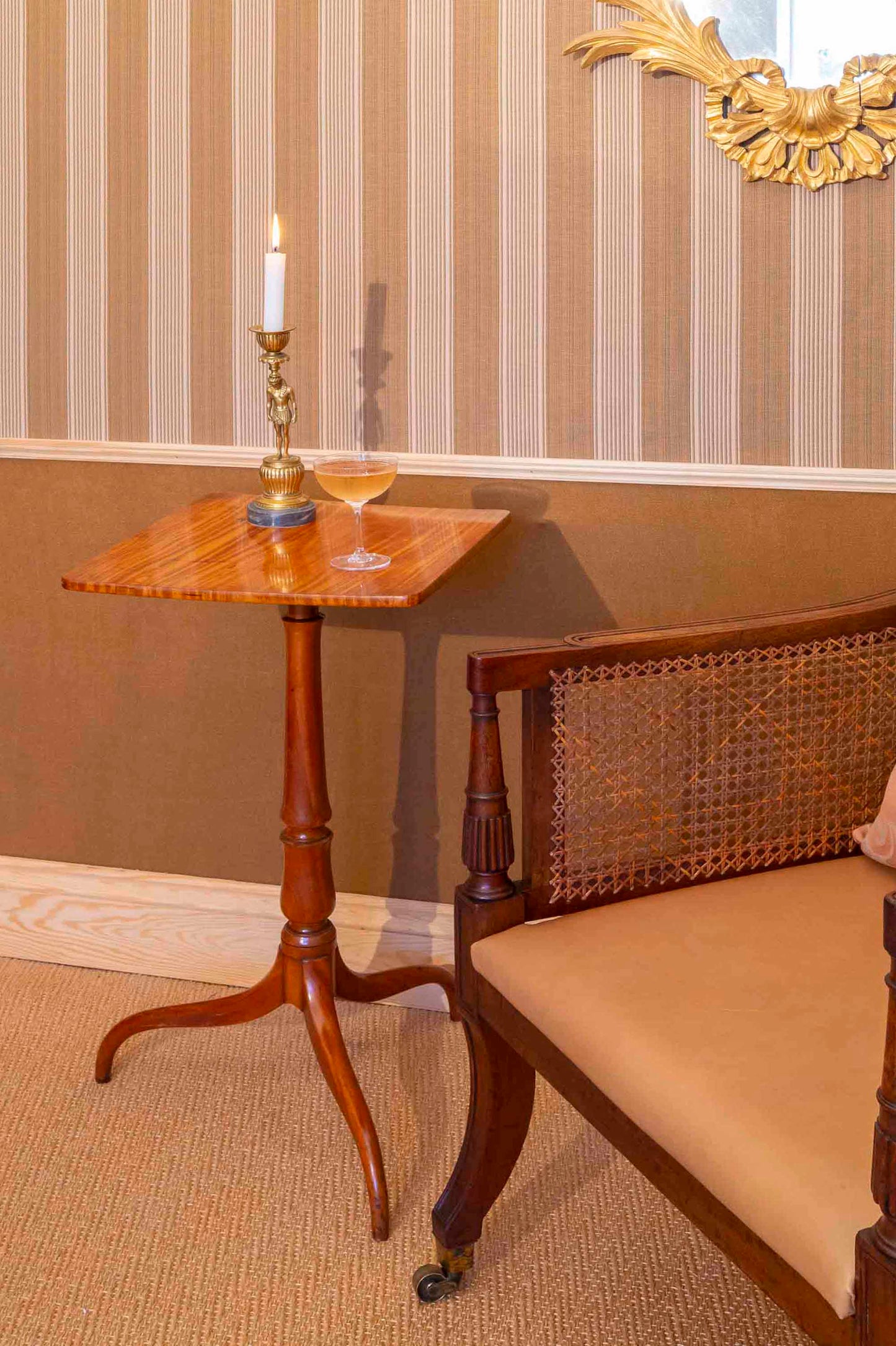 Fine Regency Klismos Bergère or Armchair